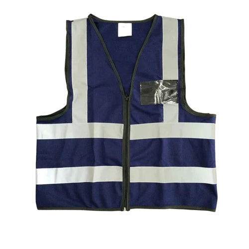 Reflective vest Contractor vest with Zip and ID pouch. Assorted Colours