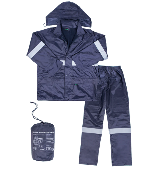 Polyester Lined PVC Reflective Rain Suit Javlin
