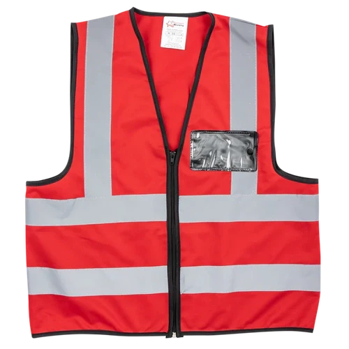 Reflective vest Contractor vest with Zip and ID pouch. Assorted Colours