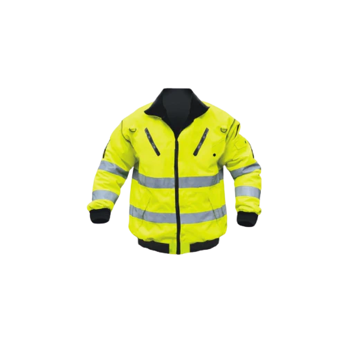 Pioneer Hi-Viz Reflective Bunny/Bomber Jacket c/w Zip-Off Sleeves